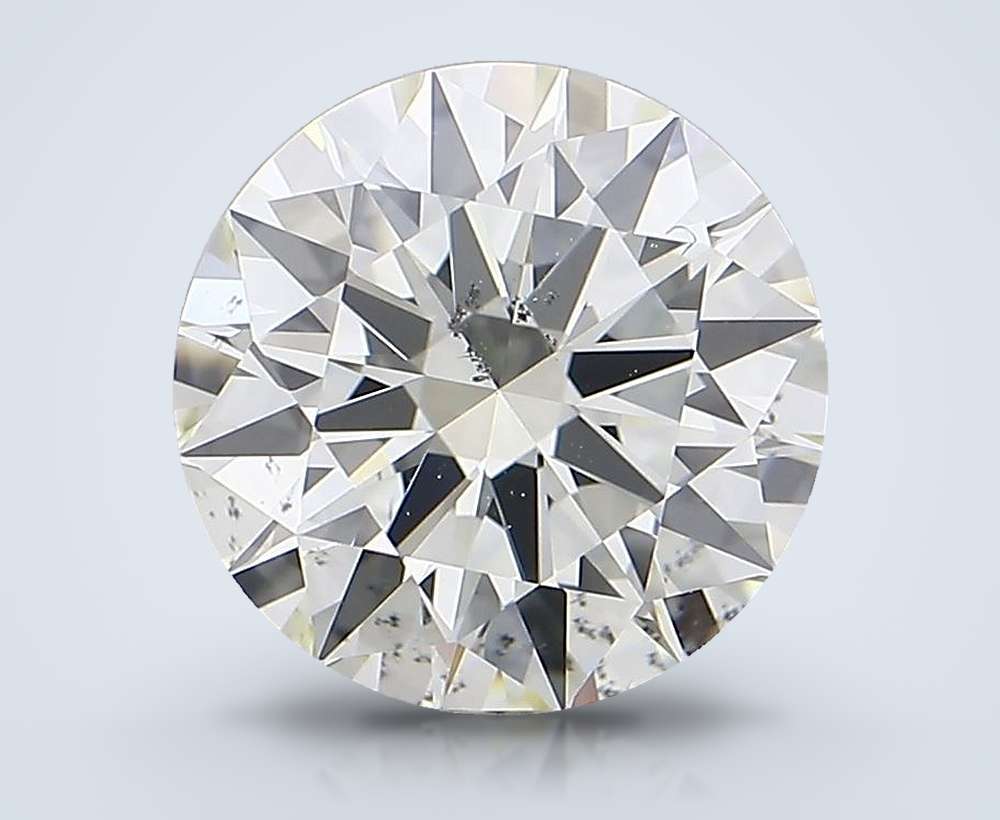 3.02ct K SI1 Rare Carat Ideal Cut Round Diamond