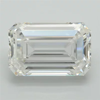 7.04ct F VVS2 Rare Carat Ideal Cut Emerald Lab Grown Diamond
