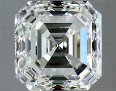 4.02ct J VVS2 Very Good Cut Asscher Diamond