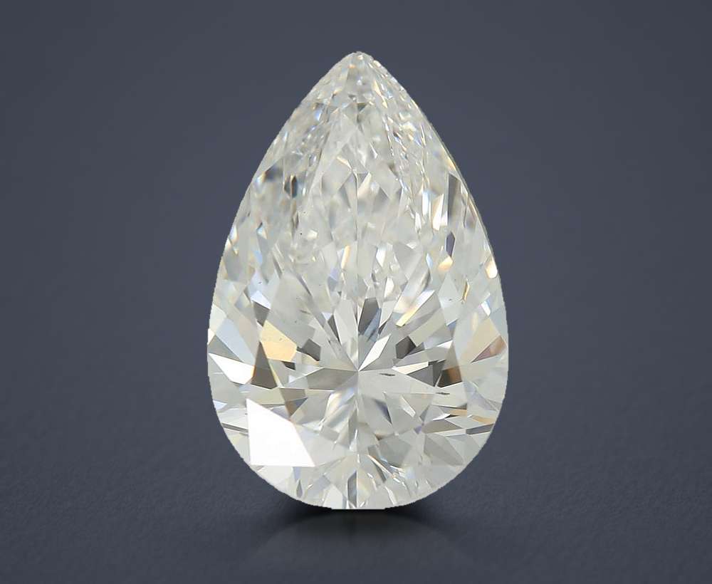 4.08ct E VS2 Rare Carat Ideal Cut Pear Lab Grown Diamond