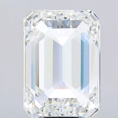 17.16ct F VVS2 Very Good Cut Emerald Lab Grown Diamond