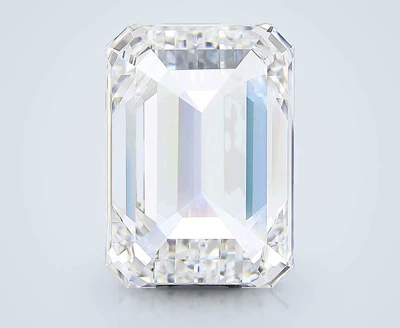 17.16ct F VVS2 Very Good Cut Emerald Lab Grown Diamond