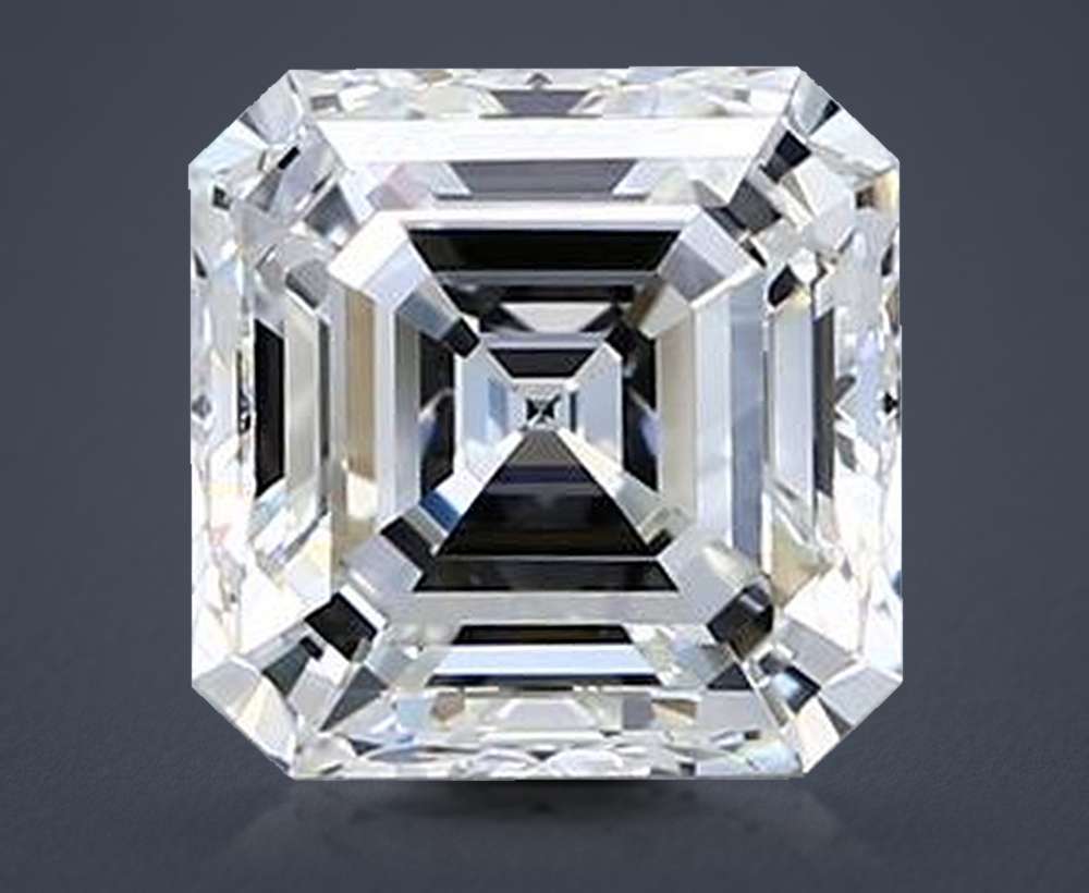 2.01ct H VVS2 Rare Carat Ideal Cut Asscher Diamond
