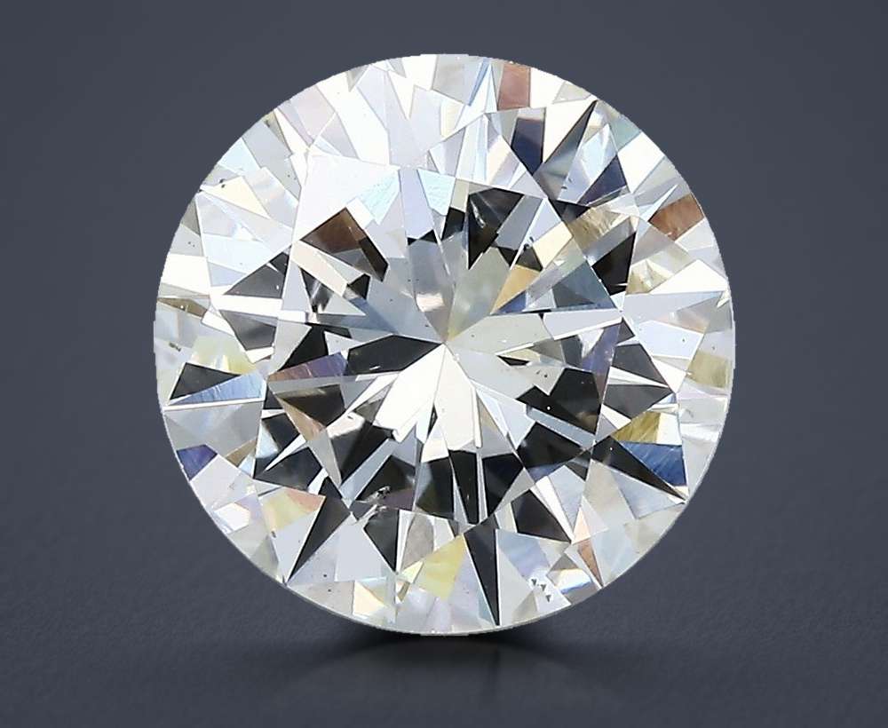 3.46ct J SI1 Very Good Cut Round Diamond