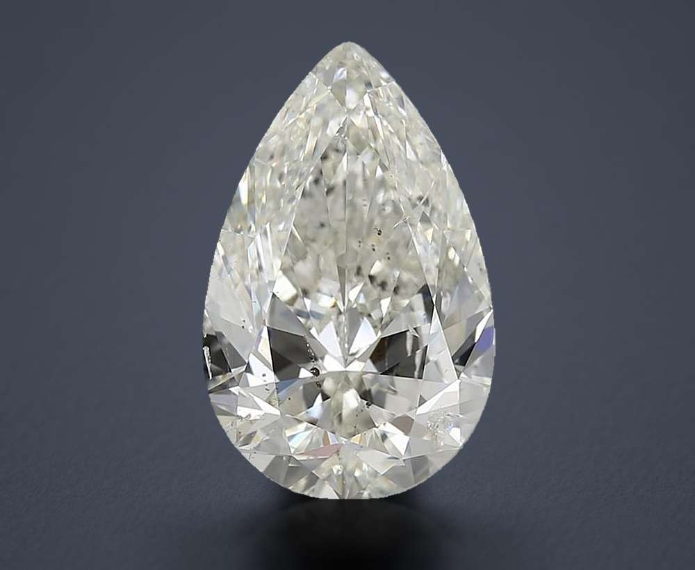 5.02ct I SI2 Rare Carat Ideal Cut Pear Diamond
