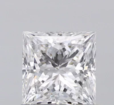 0.76ct E SI1 Rare Carat Ideal Cut Princess Diamond