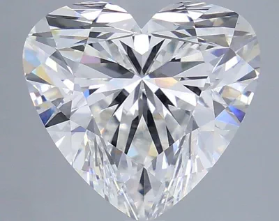 4.57ct F VVS2 Rare Carat Ideal Cut Heart Lab Grown Diamond