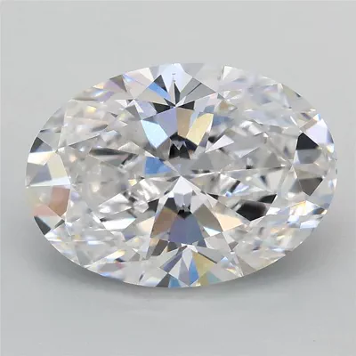 3.08ct D VS1 Rare Carat Ideal Cut Oval Lab Grown Diamond