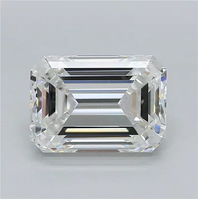 5.03ct F VVS2 Excellent Cut Emerald Lab Grown Diamond