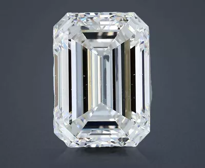5.03ct E SI1 Rare Carat Ideal Cut Emerald Diamond