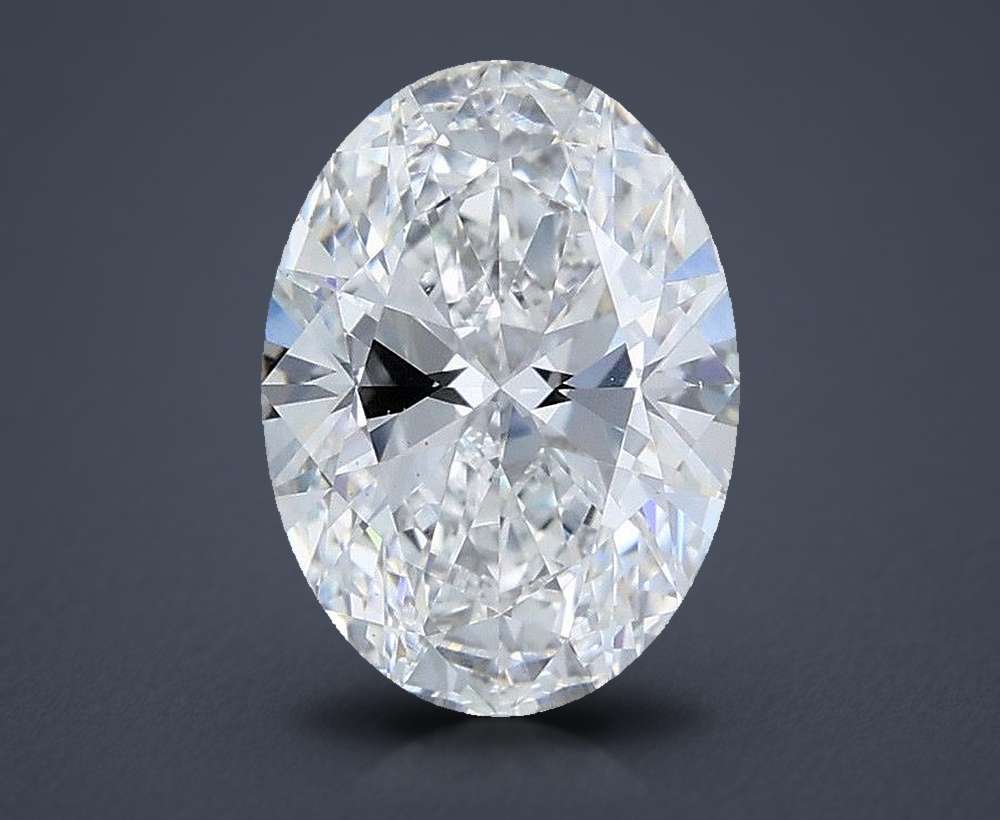 1.38ct D VS2 Rare Carat Ideal Cut Oval Lab Grown Diamond