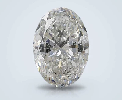 5.01ct H SI2 Rare Carat Ideal Cut Oval Diamond
