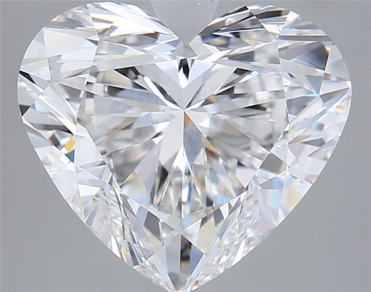 8.05ct F VVS2 Rare Carat Ideal Cut Heart Lab Grown Diamond