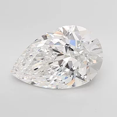 6.04ct E VVS2 Rare Carat Ideal Cut Pear Lab Grown Diamond