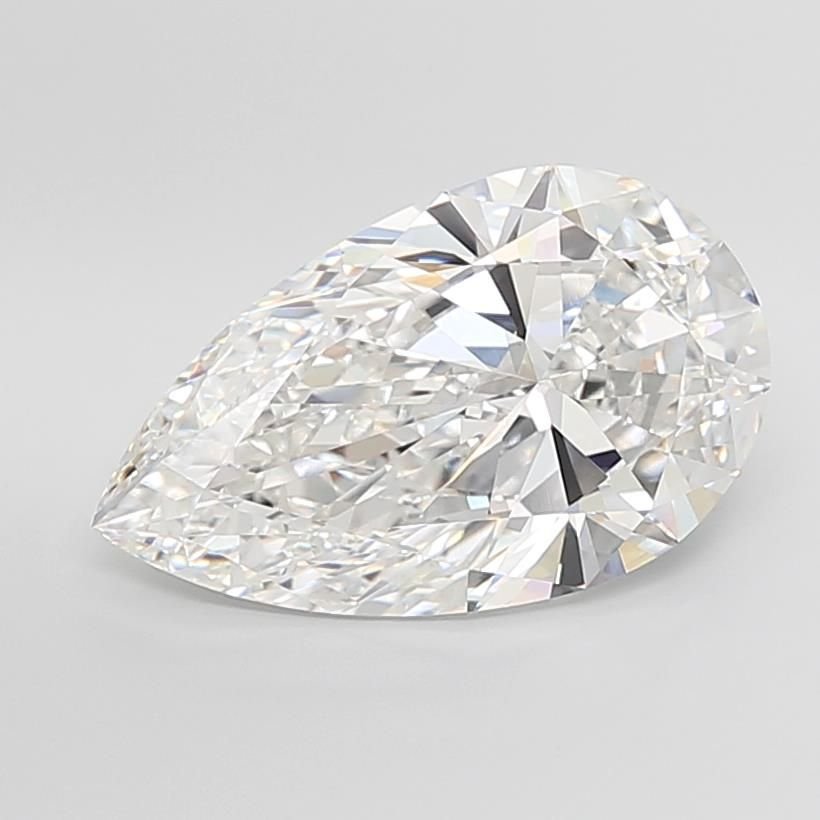 9.91ct E VVS2 Rare Carat Ideal Cut Pear Lab Grown Diamond