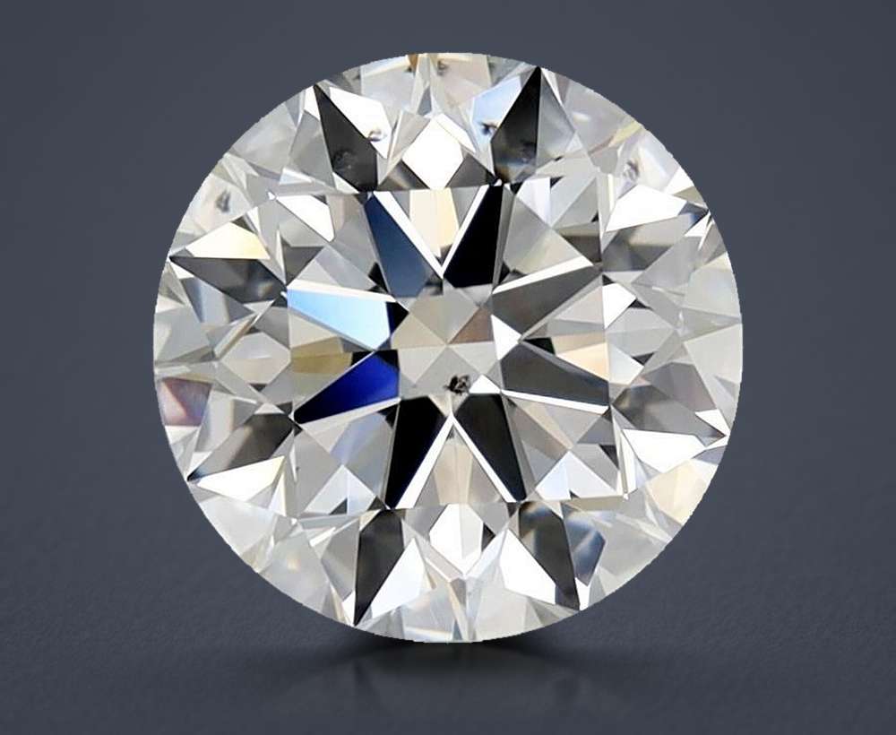 2.14ct H SI1 Rare Carat Ideal Cut Round Diamond