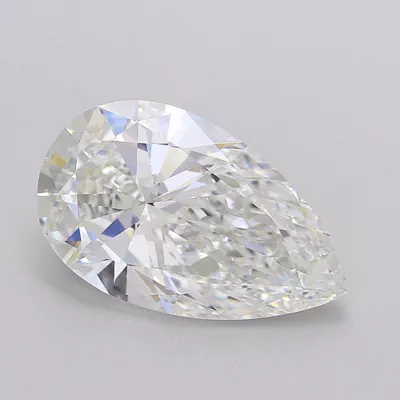 7.03ct F VS1 Rare Carat Ideal Cut Pear Lab Grown Diamond
