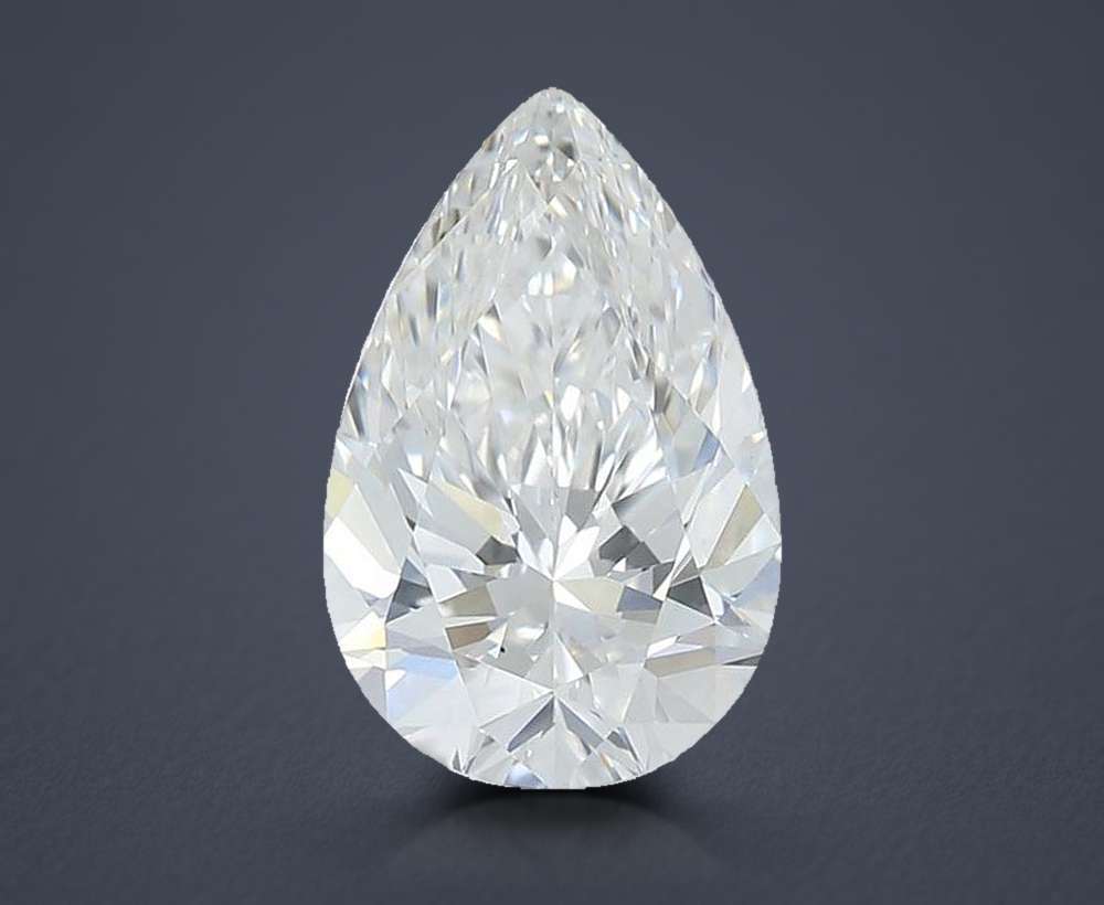 1.17ct F VS1 Rare Carat Ideal Cut Pear Lab Grown Diamond