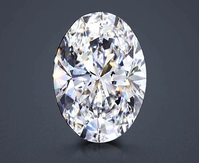 30.07ct F VS2 Rare Carat Ideal Cut Oval Lab Grown Diamond