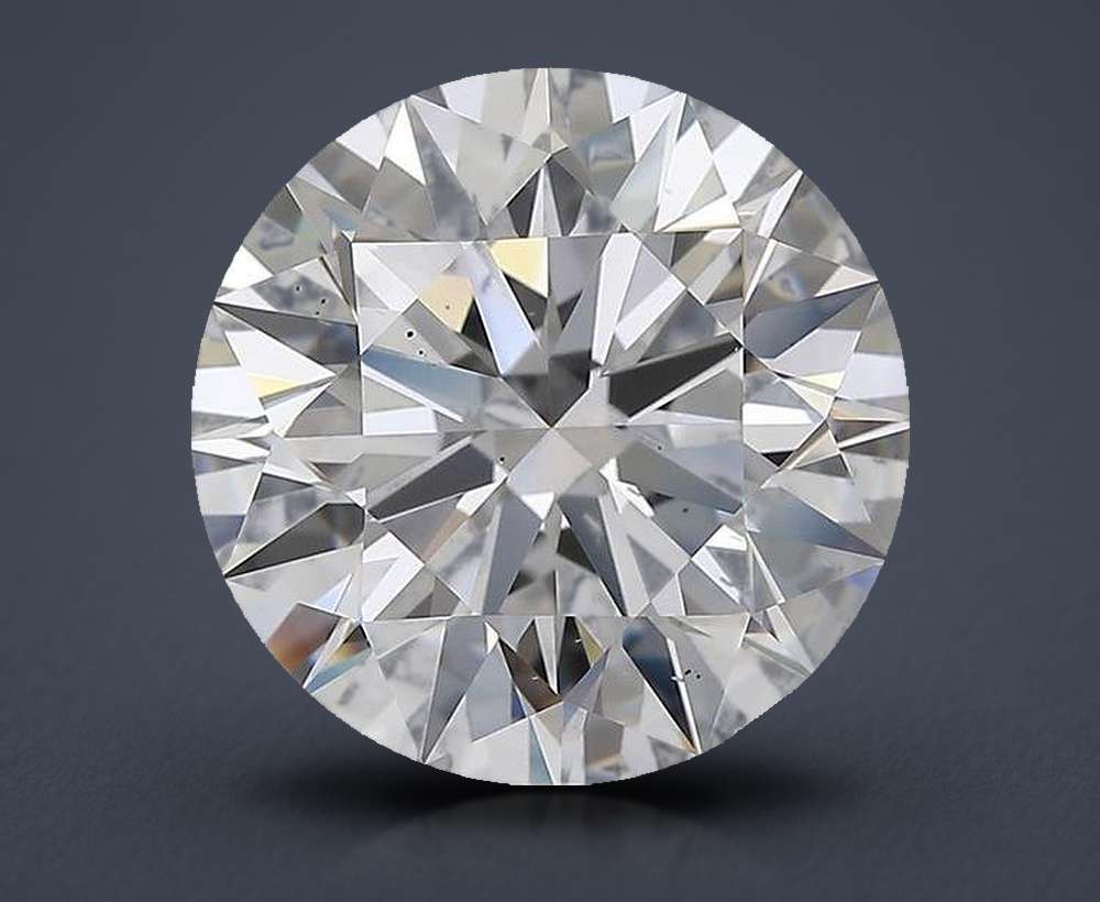 5.02ct D VS2 Rare Carat Ideal Cut Round Diamond
