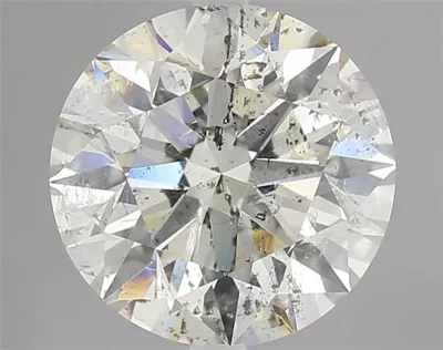 3.08ct K SI2 Rare Carat Ideal Cut Round Diamond