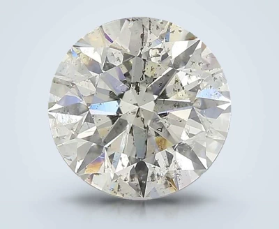 3.08ct K SI2 Rare Carat Ideal Cut Round Diamond