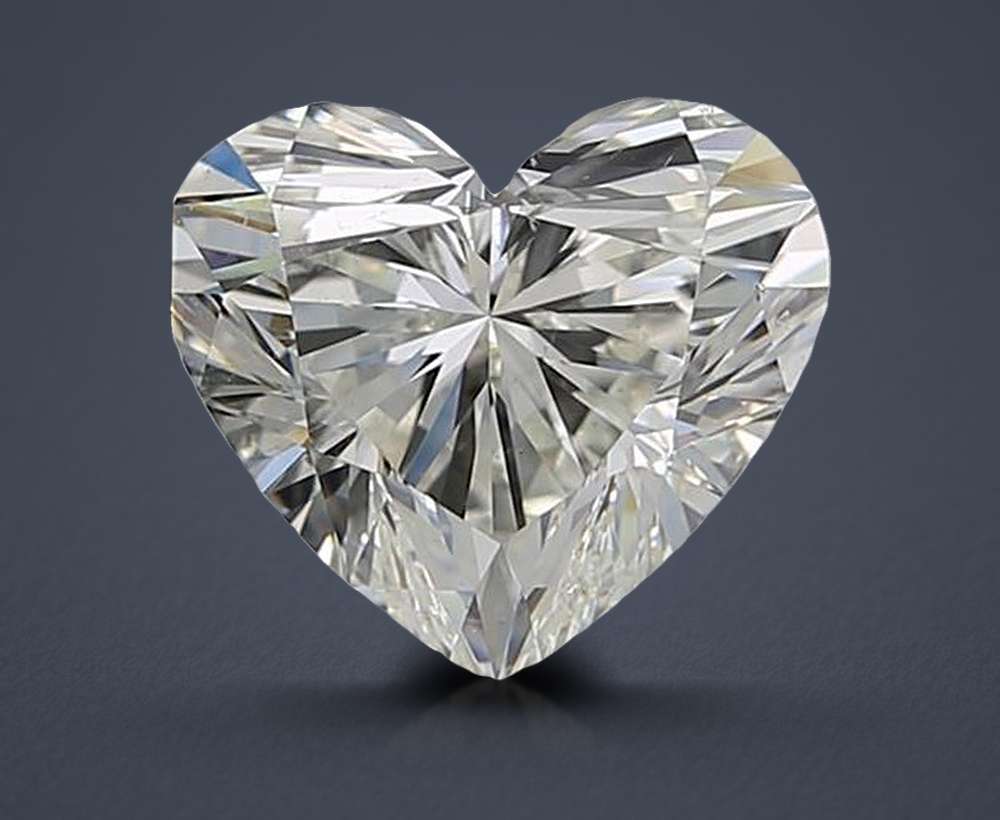 3.01ct J SI1 Rare Carat Ideal Cut Heart Diamond