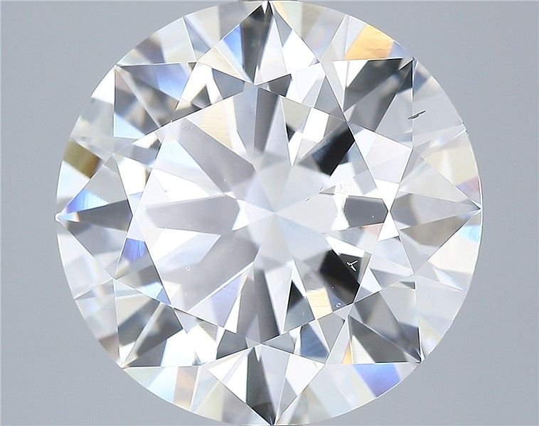 7.03ct I VS2 Rare Carat Ideal Cut Round Diamond