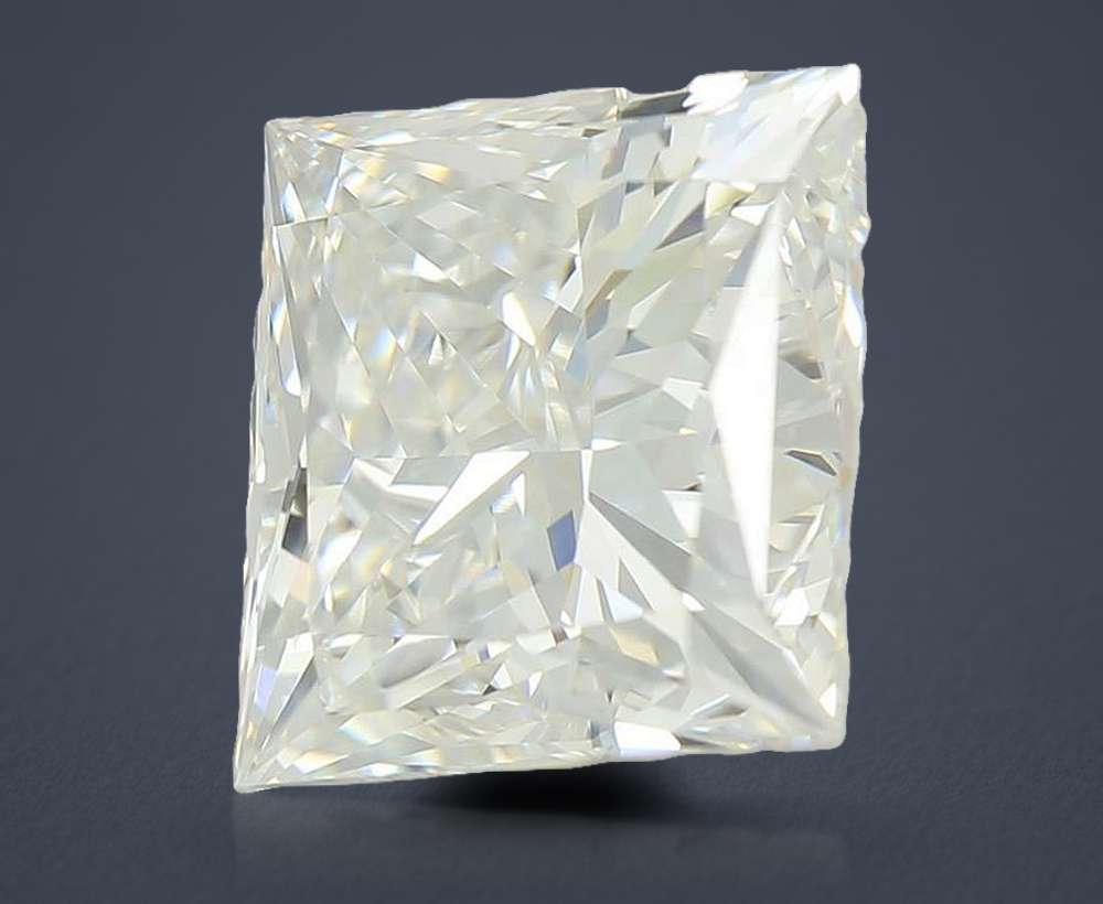 4.04ct F VS1 Rare Carat Ideal Cut Princess Lab Grown Diamond