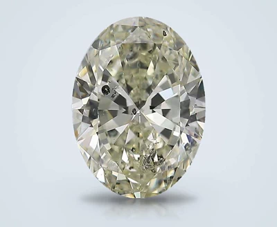 3.00ct K SI2 Rare Carat Ideal Cut Oval Diamond