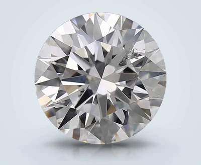 3.08ct F SI2 Rare Carat Ideal Cut Round Diamond