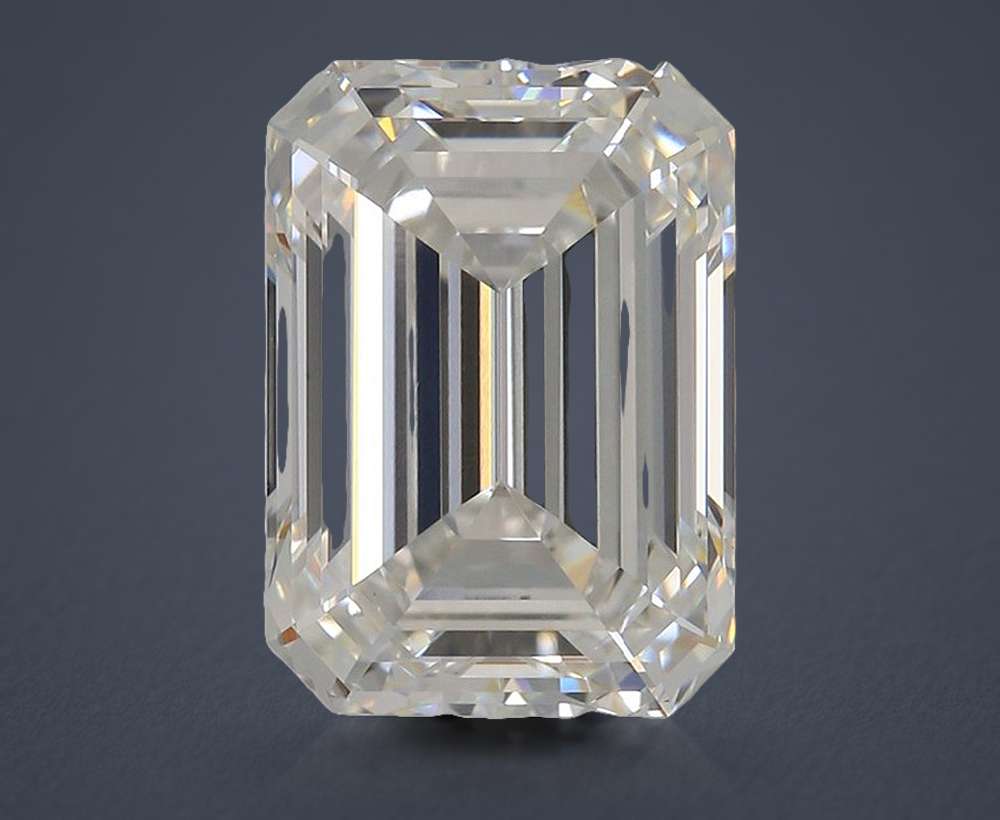 3.58ct F VVS2 Rare Carat Ideal Cut Emerald Lab Grown Diamond
