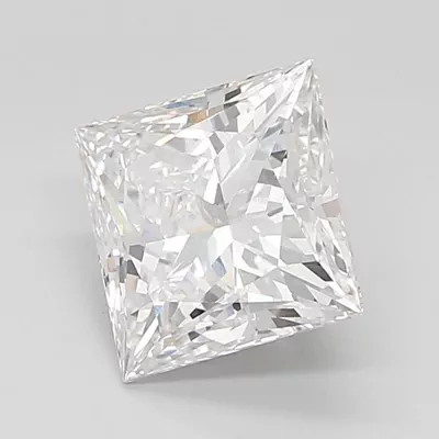 5.05ct E VVS2 Rare Carat Ideal Cut Princess Lab Grown Diamond
