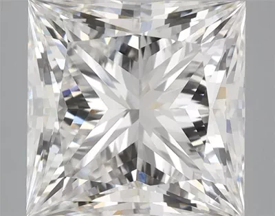 5.05ct F VS2 Rare Carat Ideal Cut Princess Lab Grown Diamond