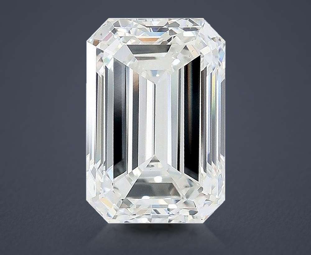 4.54ct F VS1 Rare Carat Ideal Cut Emerald Lab Grown Diamond