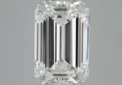 5.08ct H VVS1 Rare Carat Ideal Cut Emerald Diamond