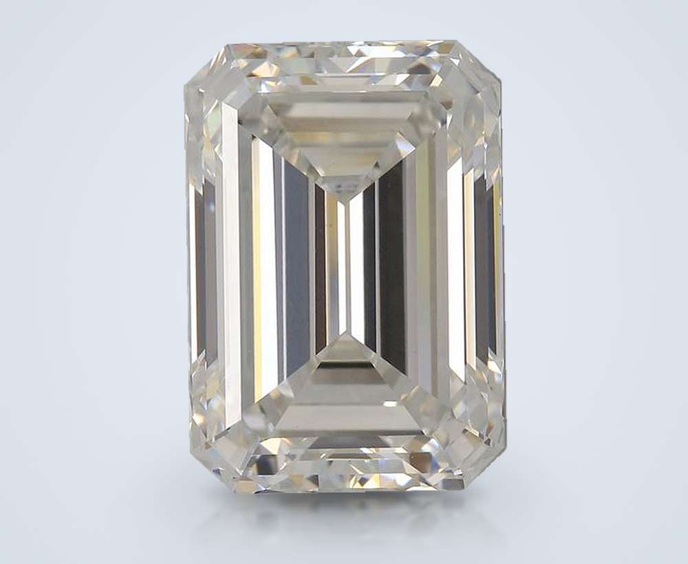 6.56ct F VVS2 Rare Carat Ideal Cut Emerald Lab Grown Diamond