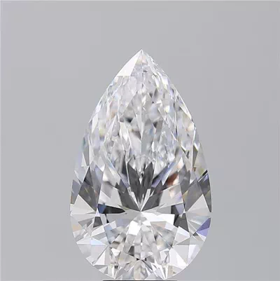 6.02ct D FL Rare Carat Ideal Cut Pear Diamond