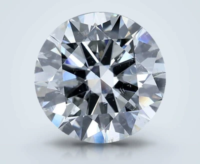 4.01ct I SI2 Rare Carat Ideal Cut Round Diamond