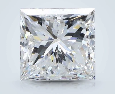 4.01ct F SI1 Very Good Cut Princess Diamond