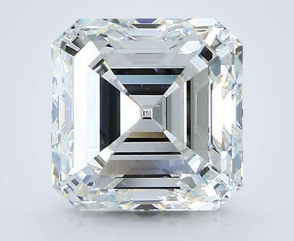 3.01ct H VS2 Rare Carat Ideal Cut Asscher Diamond