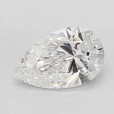 7.53ct E VVS2 Rare Carat Ideal Cut Pear Lab Grown Diamond