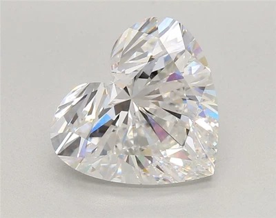 4.08ct E VVS2 Very Good Cut Heart Lab Grown Diamond