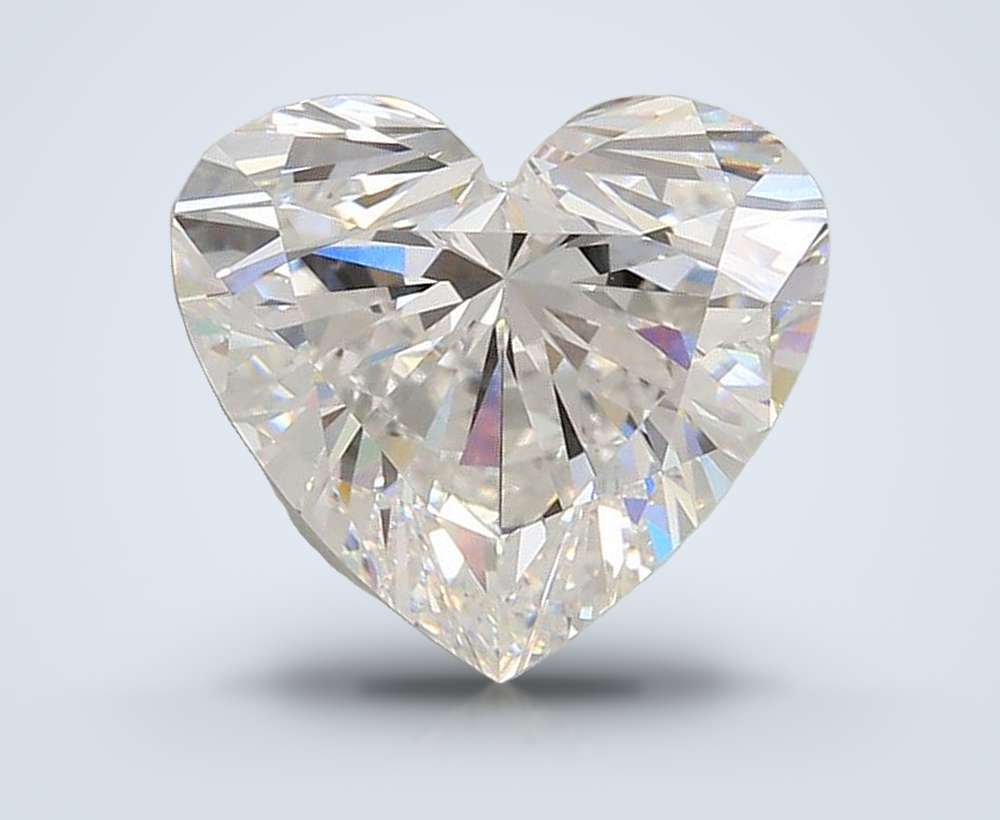 4.08ct E VVS2 Very Good Cut Heart Lab Grown Diamond