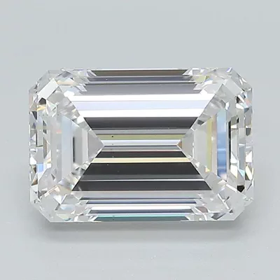 2.59ct D VS2 Rare Carat Ideal Cut Emerald Lab Grown Diamond