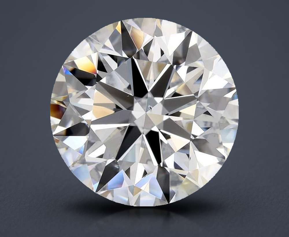 4.01ct F SI1 Rare Carat Ideal Cut Round Diamond