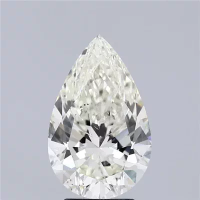 3.31ct K SI1 Rare Carat Ideal Cut Pear Diamond
