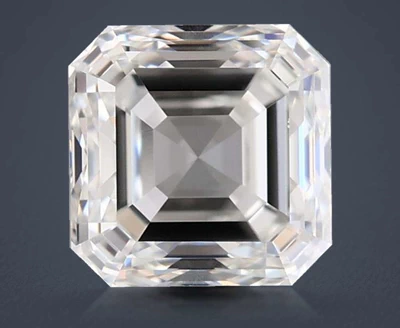 0.64ct H VVS2 Rare Carat Ideal Cut Asscher Diamond