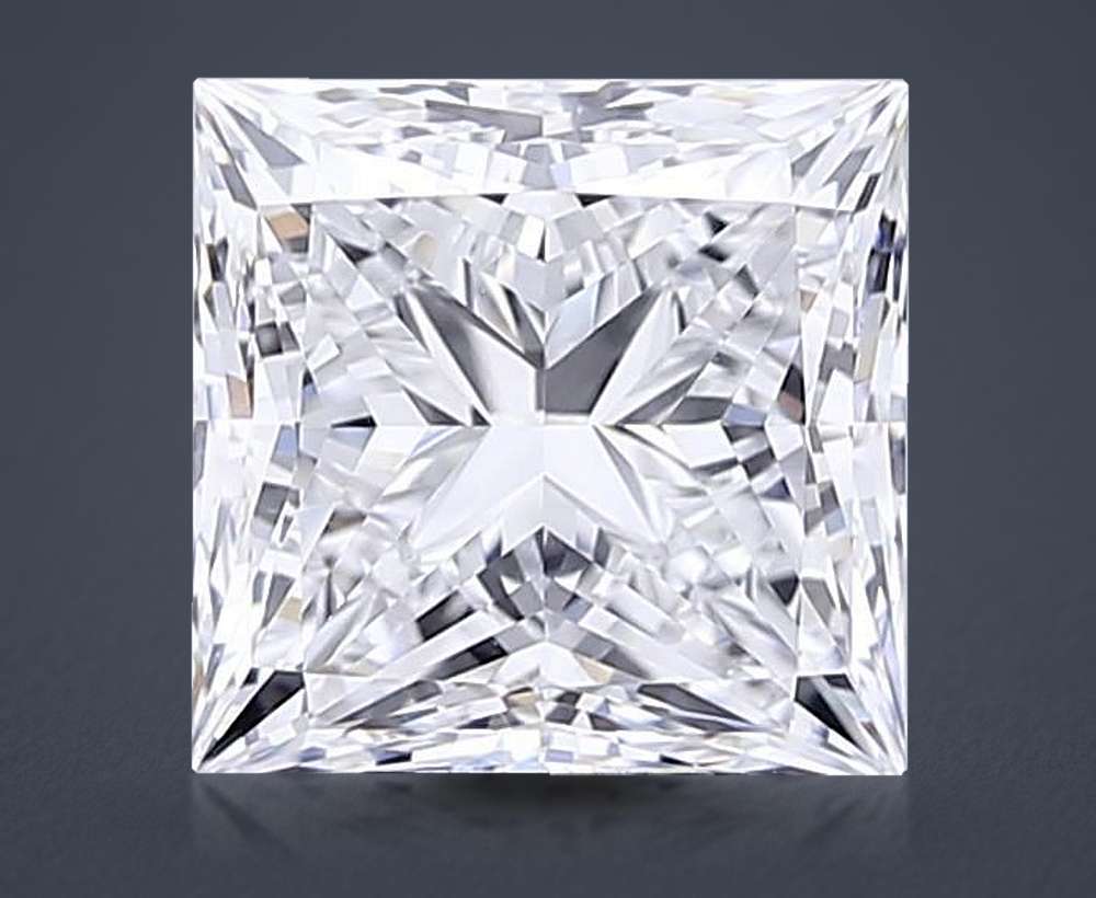 7.46ct E VVS2 Rare Carat Ideal Cut Princess Lab Grown Diamond