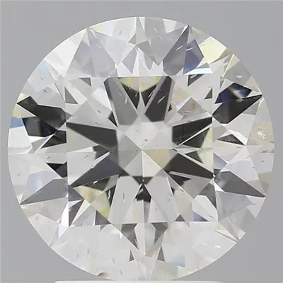 3.19ct K SI2 Rare Carat Ideal Cut Round Diamond